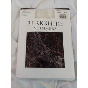 Vintage Berkshire Shimmers Ultra Sheer Control Top Pantyhose, IVORY Size 2/Plus